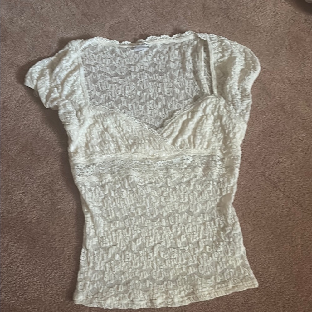 Elegant Lace White Top
